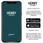 Henry London HSL016 智能手錶 (金色和腮紅色矽膠錶帶)